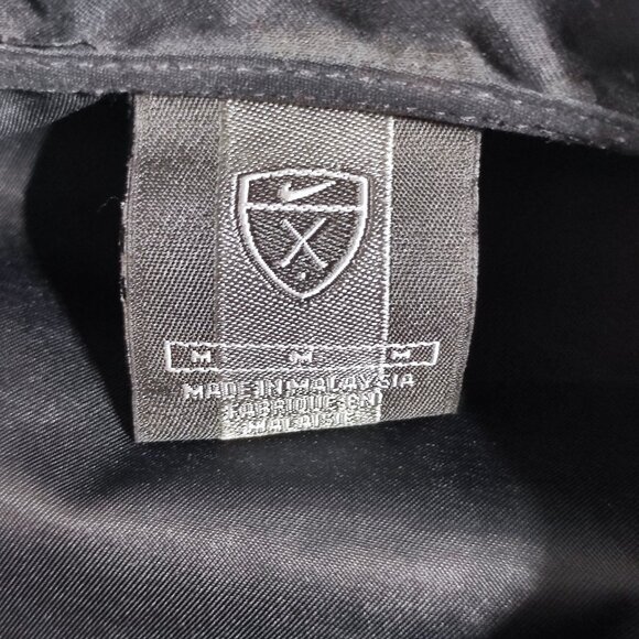 Vintage Y2K black label Nike Golf Jacket men's size M black snap button neck - Picture 6 of 13